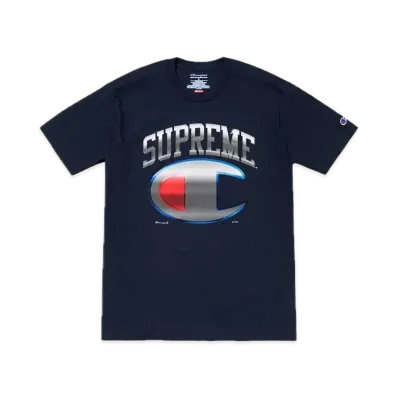 Supreme x Champion Chrome S/S Top "Navy"