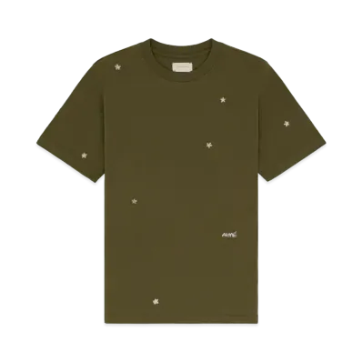 Aime Leon Dore Floral Embroidered Tee "Green"