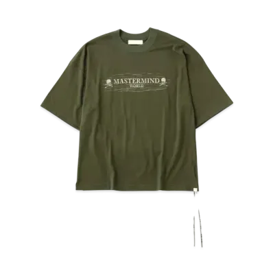 mastermind WORLD Boxy Noise Tee "Olive"