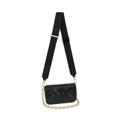 Louis Vuitton Wallet on Strap Bubblegram Monogram "Noir"