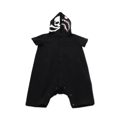 A BATHING APE x mastermind JAPAN Kids Shark Rompers "Black"