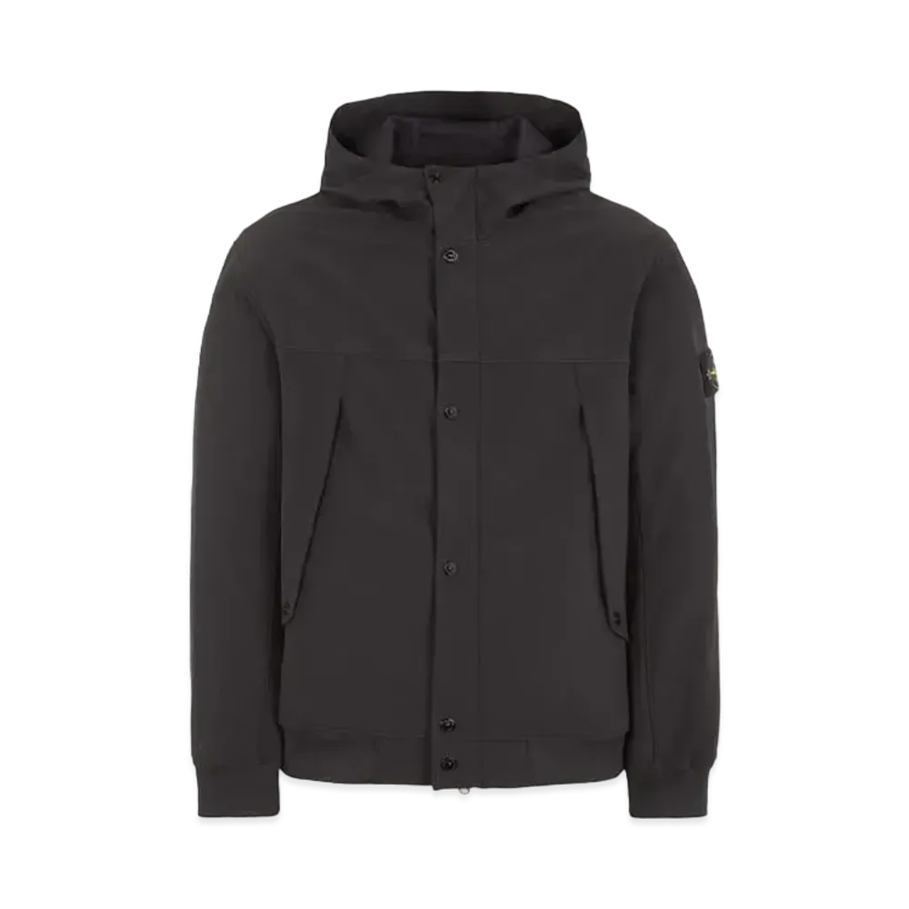 Stone Island 40227 Light Soft Shell-R_E.DYE Technology In Recycled Polyester "Black"
