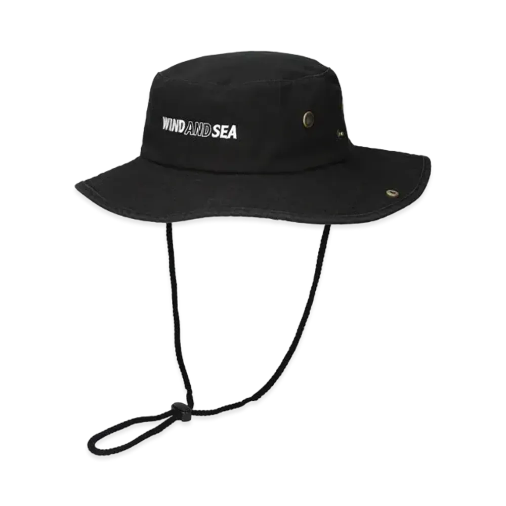 WIND AND SEA Twill Safari Hat "Black"