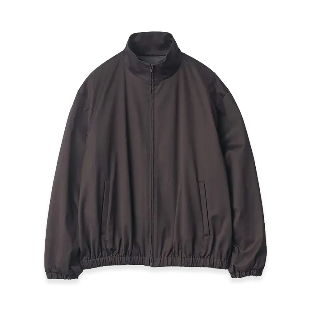 ssstein Cotton Satin Shirred Light Zip Jacket "Black"
