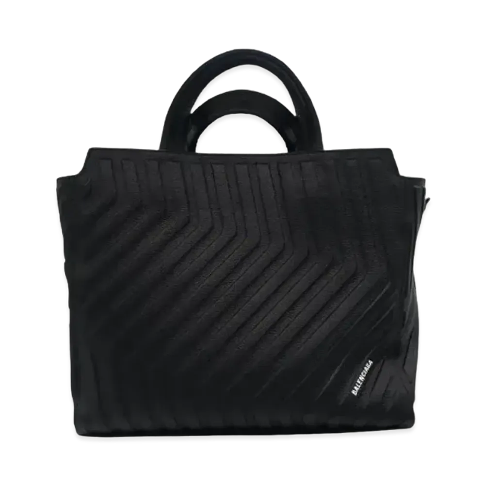 BALENCIAGA Car Medium East-west Tote Bag In Grained Calfskin "Black"
