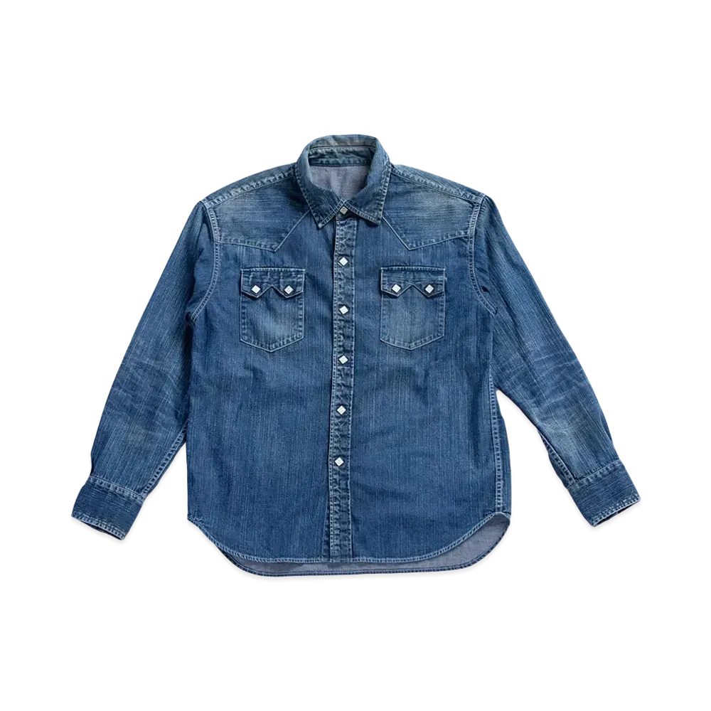 SubCulture Skulltag Denim Western Shirt "Indigo"