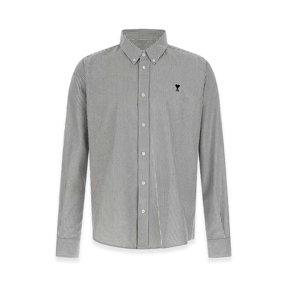 AMI PARIS ami De Coeur Striped Shirt "White/Black"