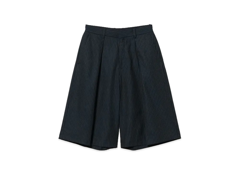 BEAMS FUTURE ARCHIVE One Tuck Wide Shorts "Navy"