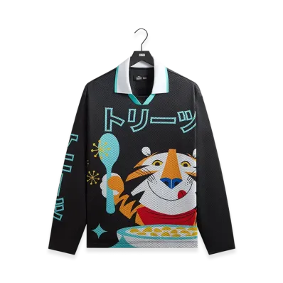 Kith Treats x Kellogg's Frosted Flakes Cereal & Tony the Tiger Long Sleeve Edison Jersey "Black"