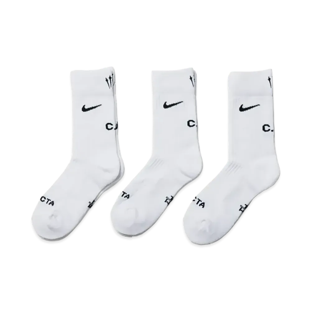 Nike x NOCTA NRG Nocta SNKR Crew Socks 3PR "White/Black"