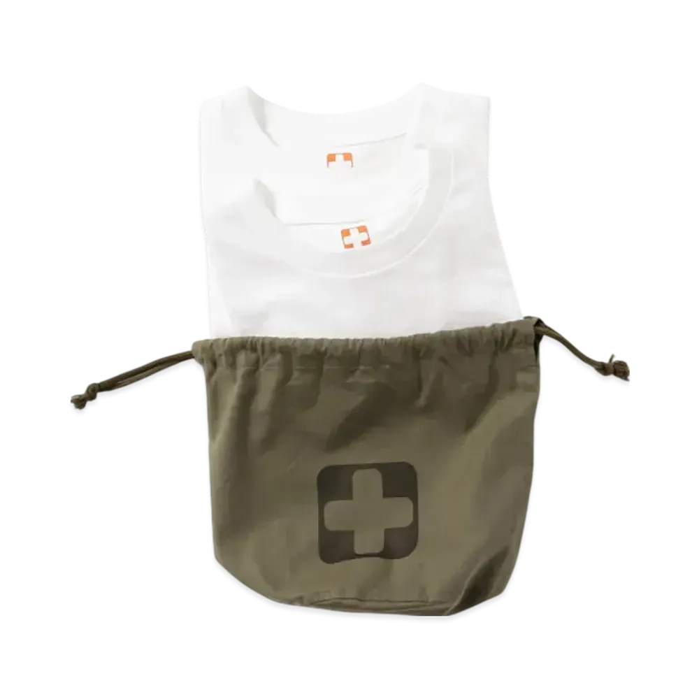 BEAMS 2 Pack Pocket Tee "White"