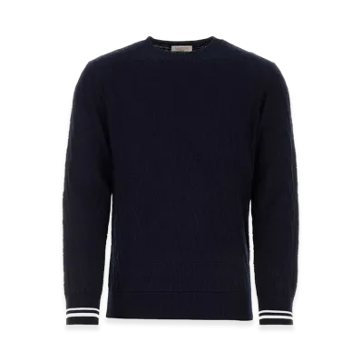 Valentino Cotton Sweater "Dark Blue"