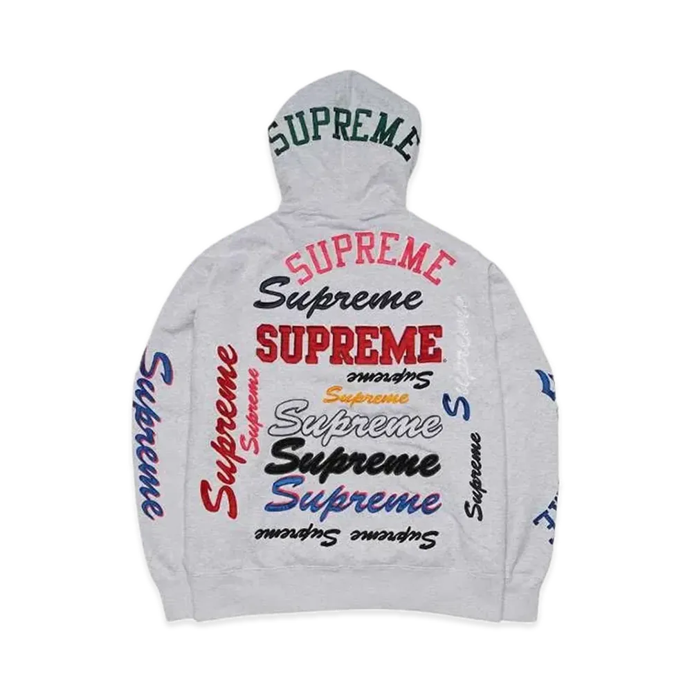 Supreme Multi Logo Hooded Sweatshirt "Grey"