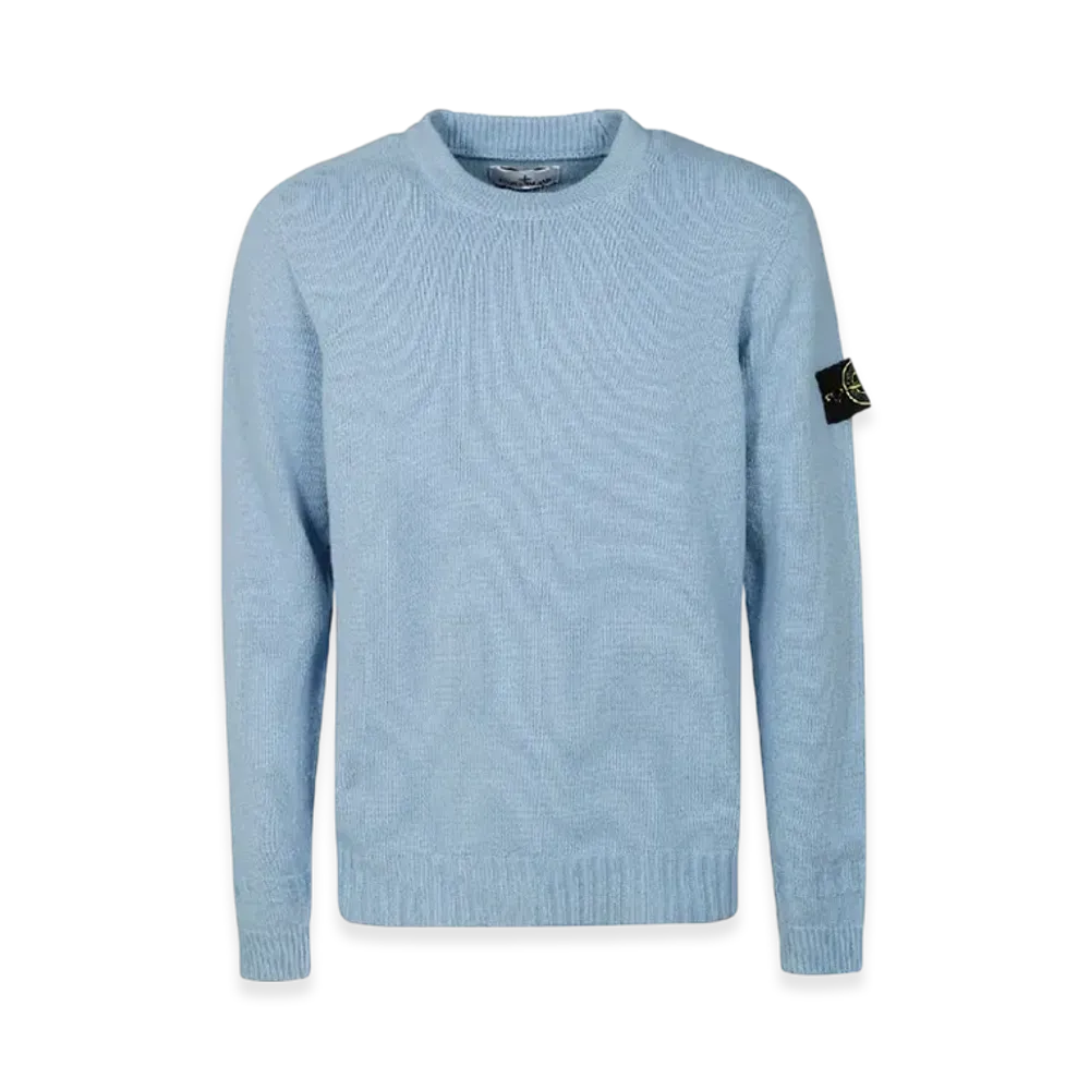 Stone Island 524A3 Lambswool Crewneck Knit - 22FW "Powder Blue"