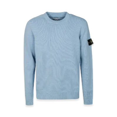 Stone Island 524A3 Lambswool Crewneck Knit - 22FW "Powder Blue"