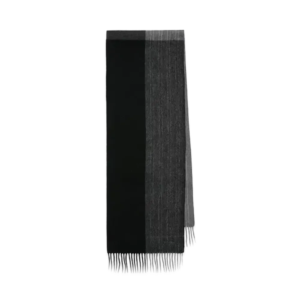 Paul Smith Color-Blocking Cashmere-Blend Scarf "Black"