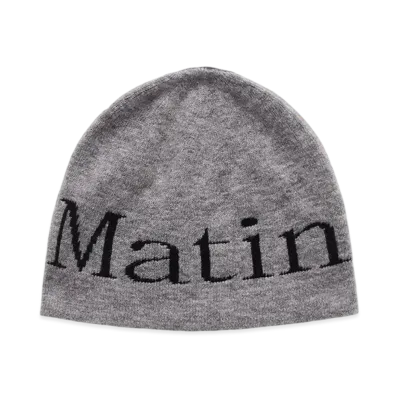 Matin Kim Logo Jacquard Short Beanie "Grey"