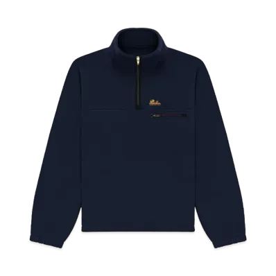 Aime Leon Dore Unisphere Quarter Zip Fleece Pullover "Navy"