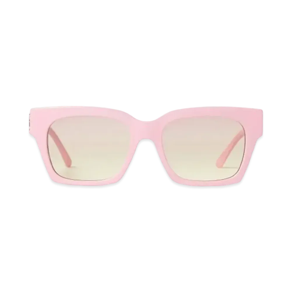 Jimmy Choo JO Acetate Square Frame Sunglasses JC Logo "Gold/Pink"