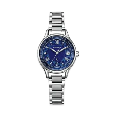 CITIZEN Women's XC Basic Collection Eco-Drive 28mm "Silver/Blue"