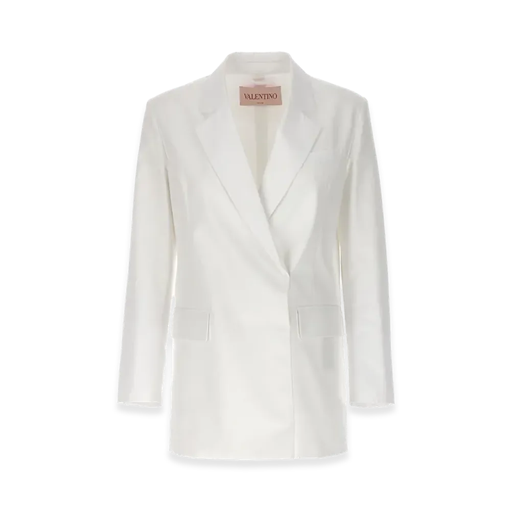 Valentino Women's Double-Breasted Blazer "White"