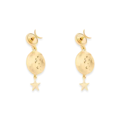 Dior Tribales Earrings Metal with Resin Pearls and Crystals "Gold"