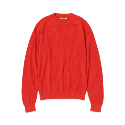 AURALEE Super Hard Twist Rib Knit P/O "Red"