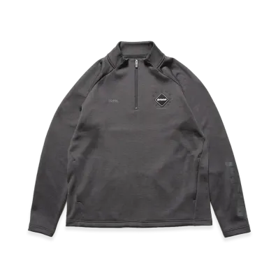 F.C.Real Bristol Quarter Knit Essential Half-Zip Top "Charcoal Gray"