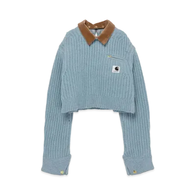 Carhartt WIP x sacai Knit Pullover Detroit "Light Blue"