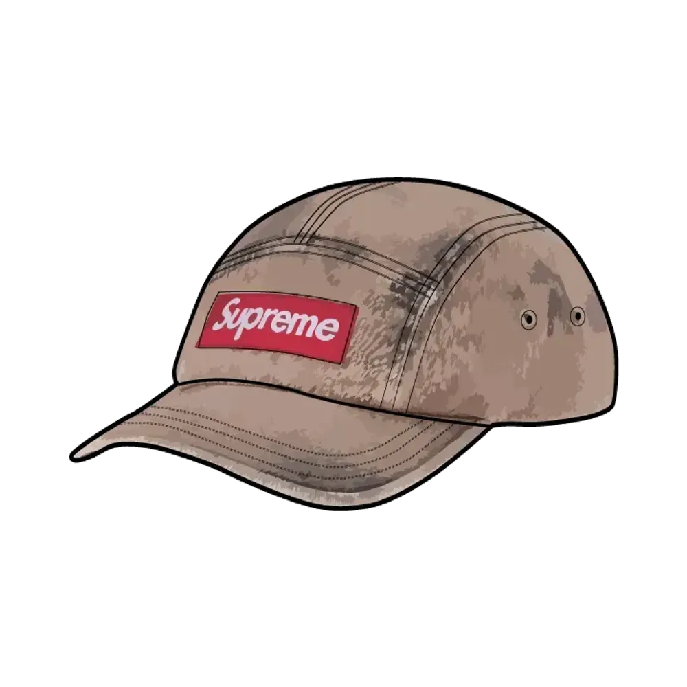 Supreme Overdyed Camp Cap "Tan"