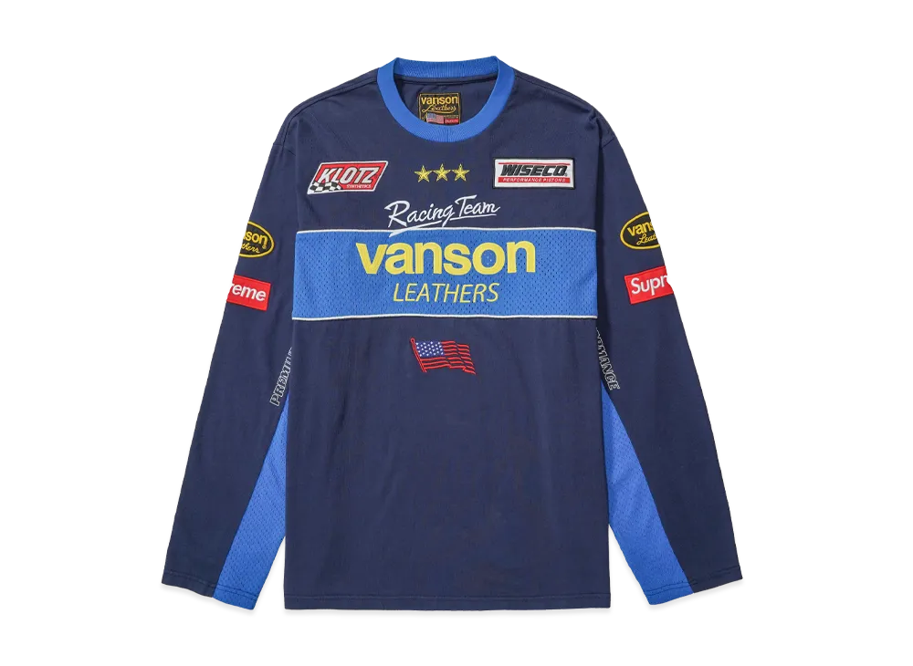 Supreme x Vanson Leathers L/S Top "Navy"