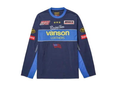 Supreme x Vanson Leathers L/S Top "Navy"