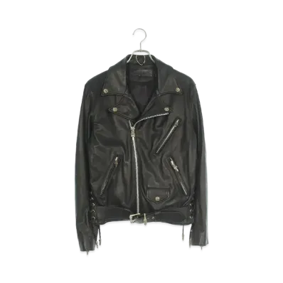Chrome Hearts x COMME des GARCONS JJ Dean VJ Snap Dagger Zip Riders Leather Jacket DSMG Limited "Black/Silver"