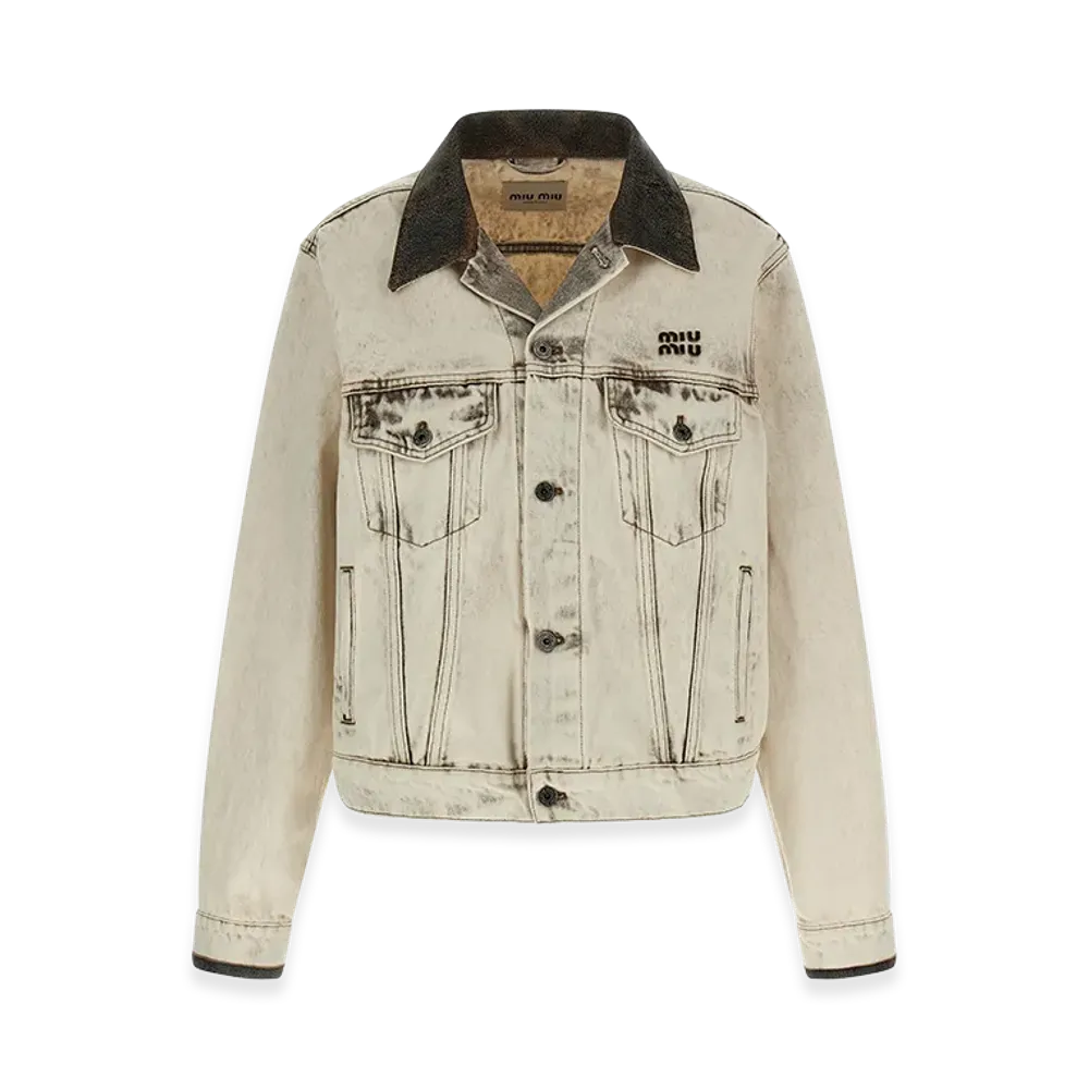 MIU MIU Women's Denim Jacket "White"