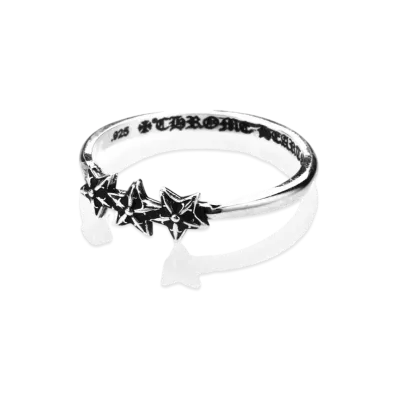 Chrome Hearts Bubblegum Ring w/ 3 Star "Silver"