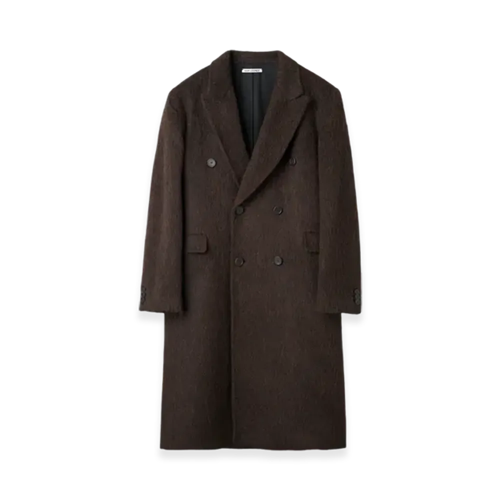 OUR LEGACY Hairy Alpaca Whale Coat "Brown"