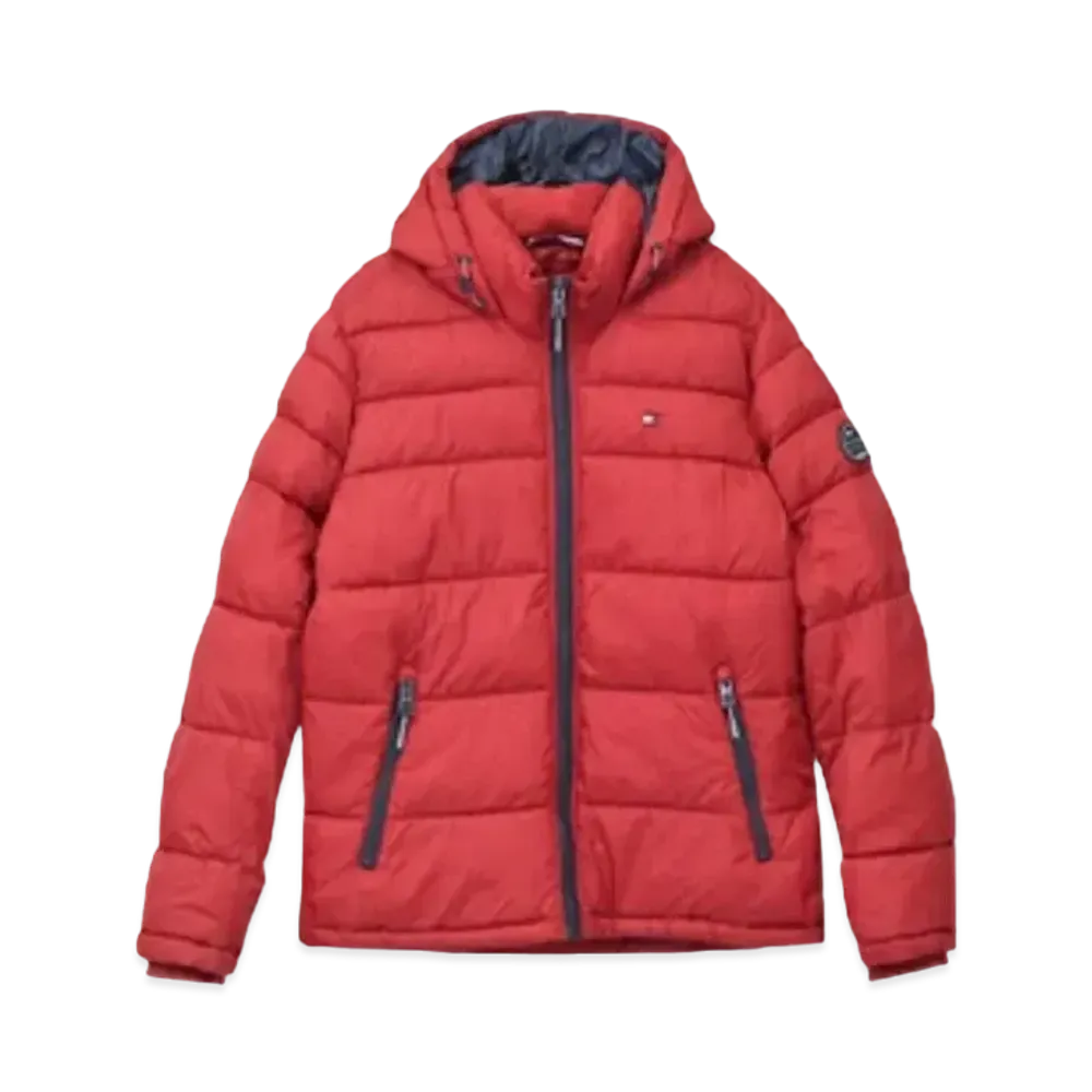 TOMMY HILFIGER Classic Hoodie Puffer Jacket "Red"