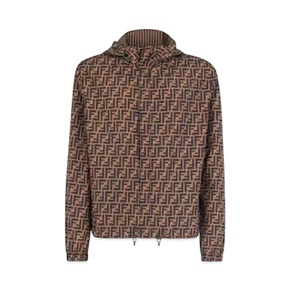 FENDI Men's Blouson Nylon Windbreaker "Brown"