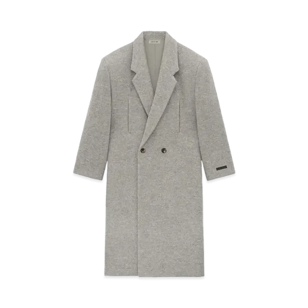 FEAR OF GOD ESSENTIALS Boiled Wool Relaxed Overcoat "Paris Sky"
