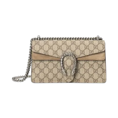 GUCCI Dionysus Small Shoulder Bag "GG Supreme Canvas"