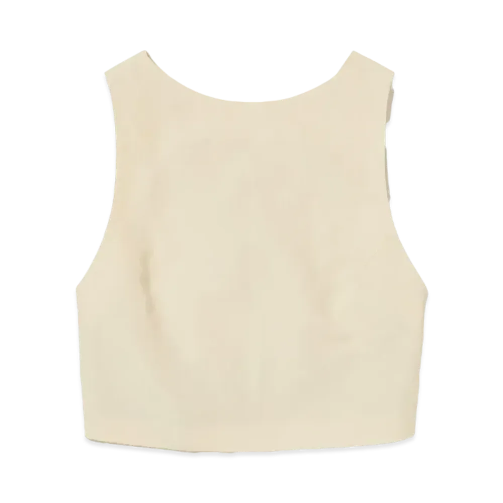 AURALEE High Density Finx Linen Weather Tank "Ecru"