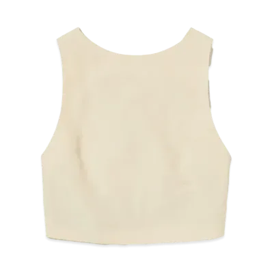 AURALEE High Density Finx Linen Weather Tank "Ecru"