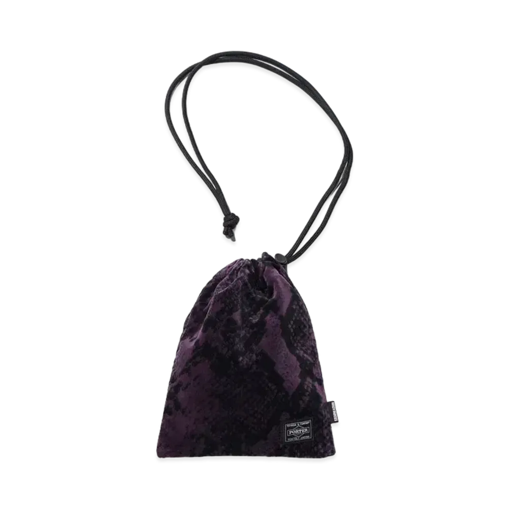 WACKO MARIA PORTER / PAISLEY VELOUR SHOULDER POUCH "Purple"