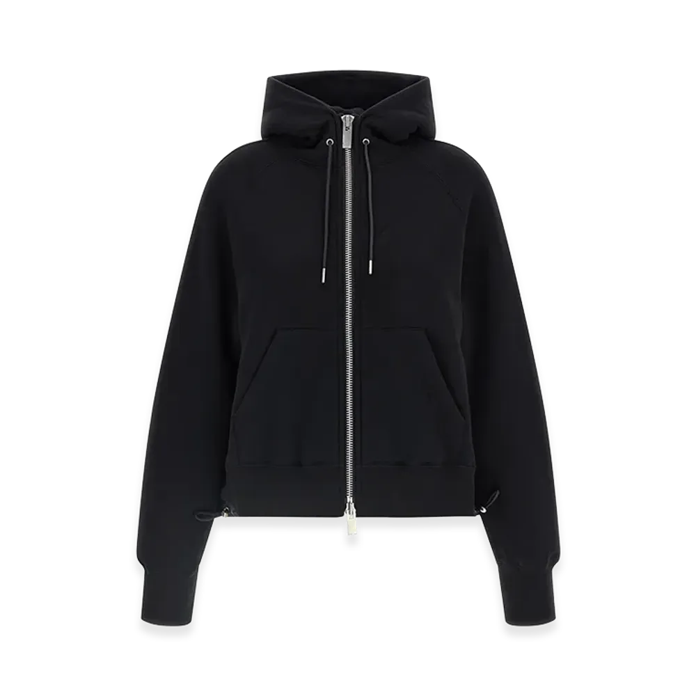 sacai Women's Cotton Hoodie "Black"