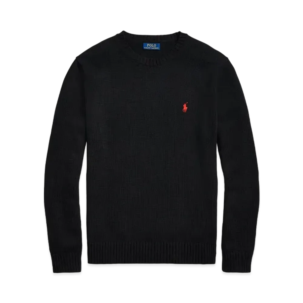 Polo Ralph Lauren Cotton Crewneck Sweater "Black"