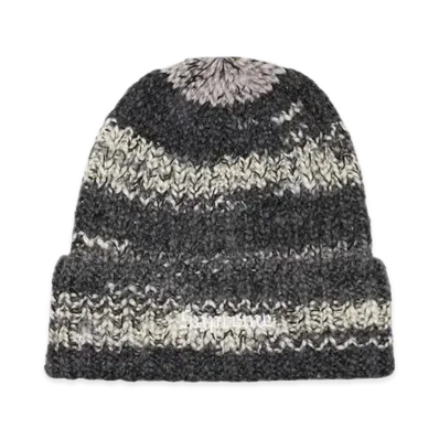 Supreme Space Dye Stripe Beanie "Black"