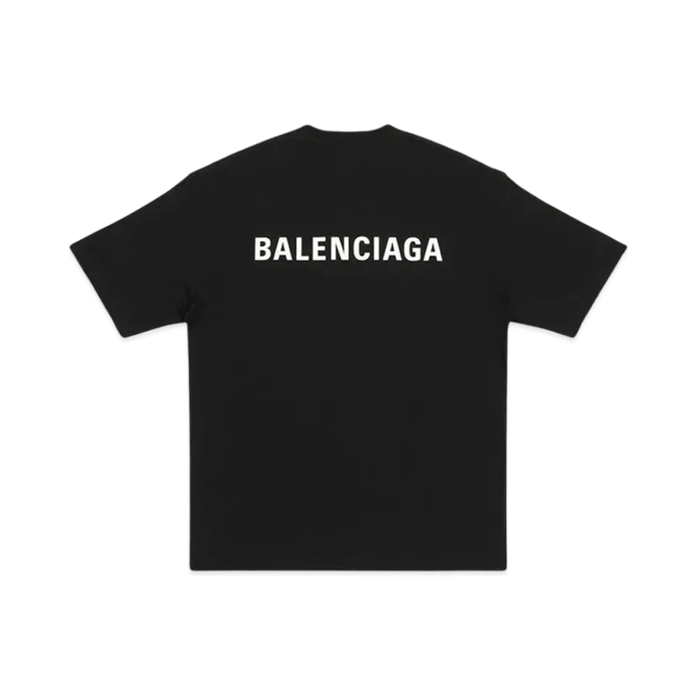 BALENCIAGA MENS New Copyright Medium Fit T-shirt "Black"