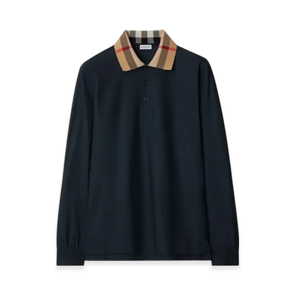 Burberry Cotton Polo Shirt "Smoked Navy"