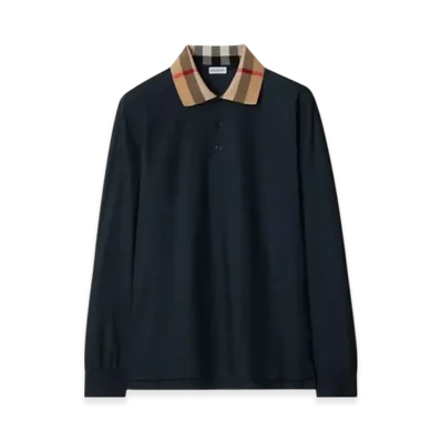 Burberry Cotton Polo Shirt "Smoked Navy"