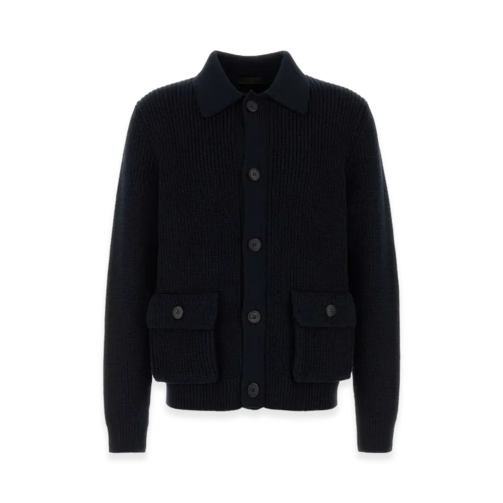 PRADA Wool Cardigan "Blue"